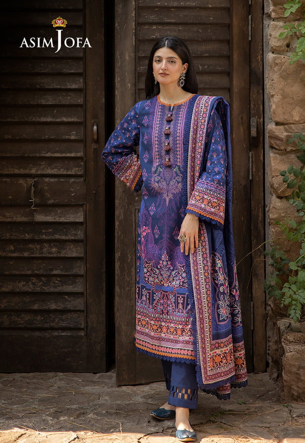 AJUW-33 PRINTED KHADDAR 3 Pcs