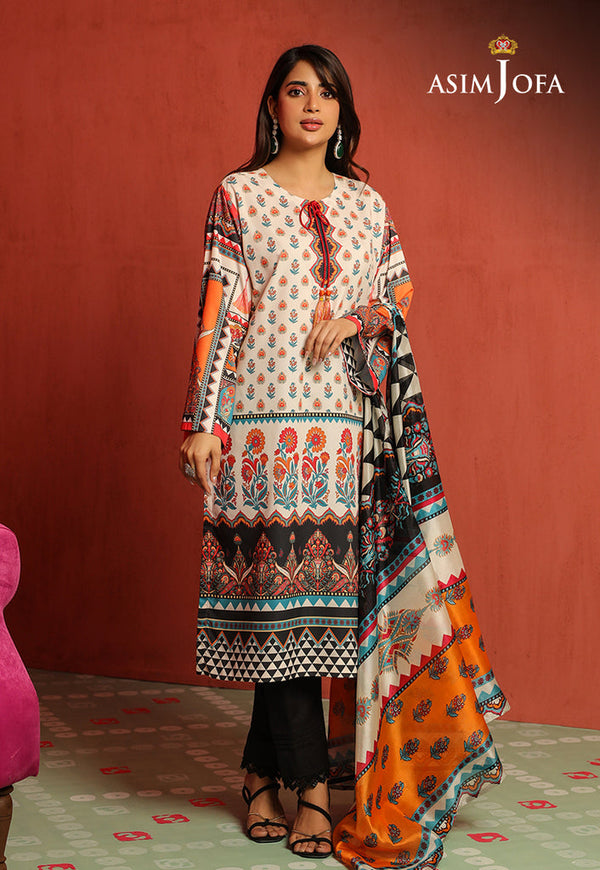 AJTM-08 - 2 PCS PRINTED GEORGETTE SILK 2 PCS