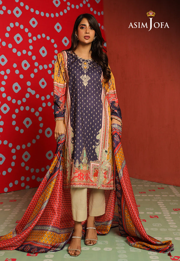 AJTM-06 - 2 PCS PRINTED GEORGETTE SILK 2 PCS