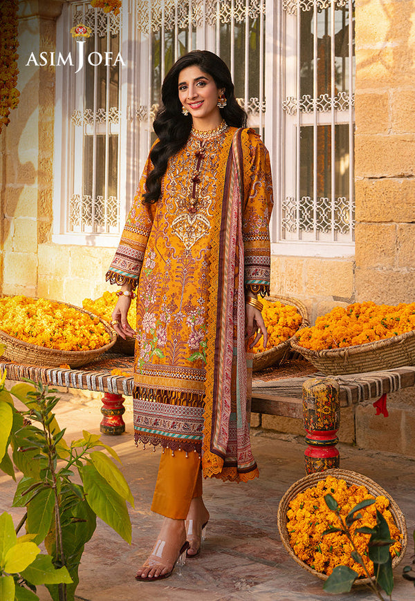 AJAR-15 EMBROIDERED LAWN 3 PCS