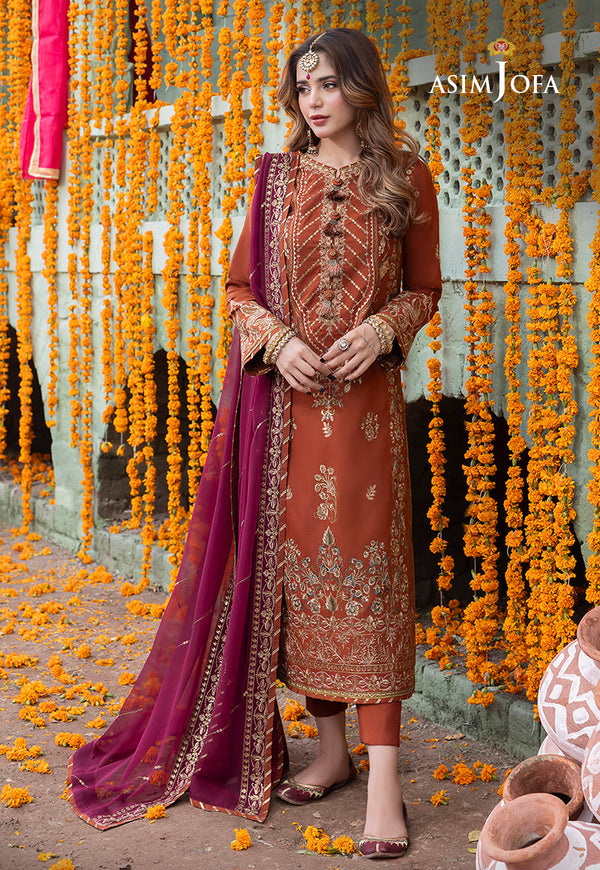 AJAB-14 EMBROIDERED LAWN SILK 3 PCS