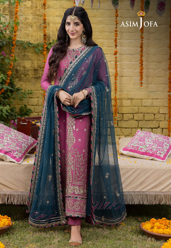 AJAB-19 EMBROIDERED COTTON SILK 3 PCS