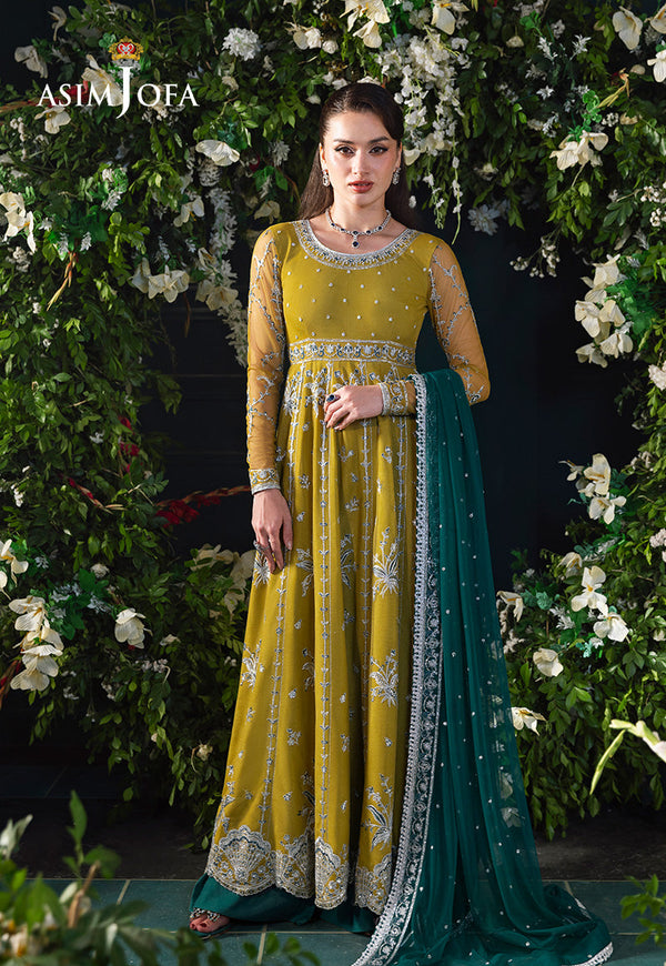AJLFC-10 EMBROIDERED NET UNSTITCHED 3 PCS