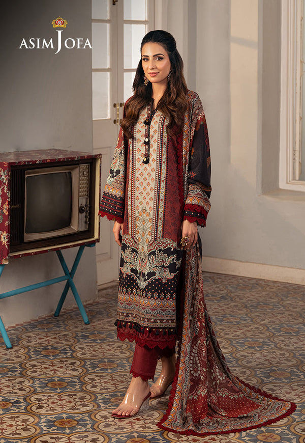 AJARP-26 PRINTED LAWN STITCHED 3 PCS