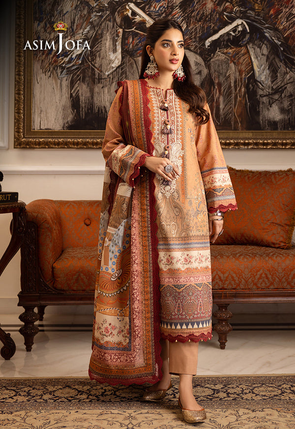 AJIW-10 EMBROIDERED KARANDI 3 PCS