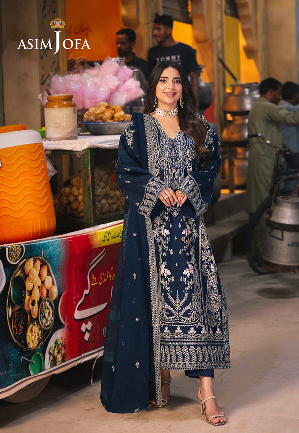 AJKKB-25 EMBROIDERED TWISTED SILK STITCHED 3 PCS