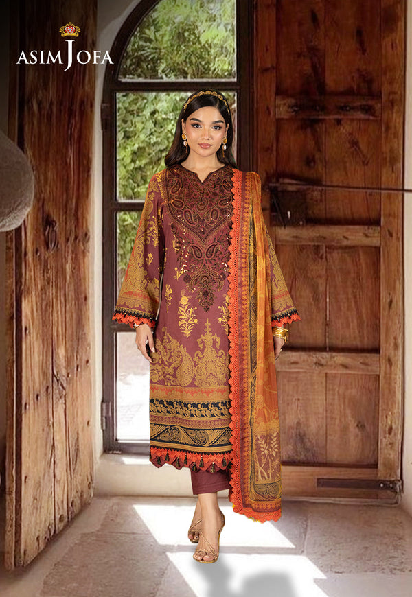AJRAD-04 EMBROIDERED STITCHED 3 PCS