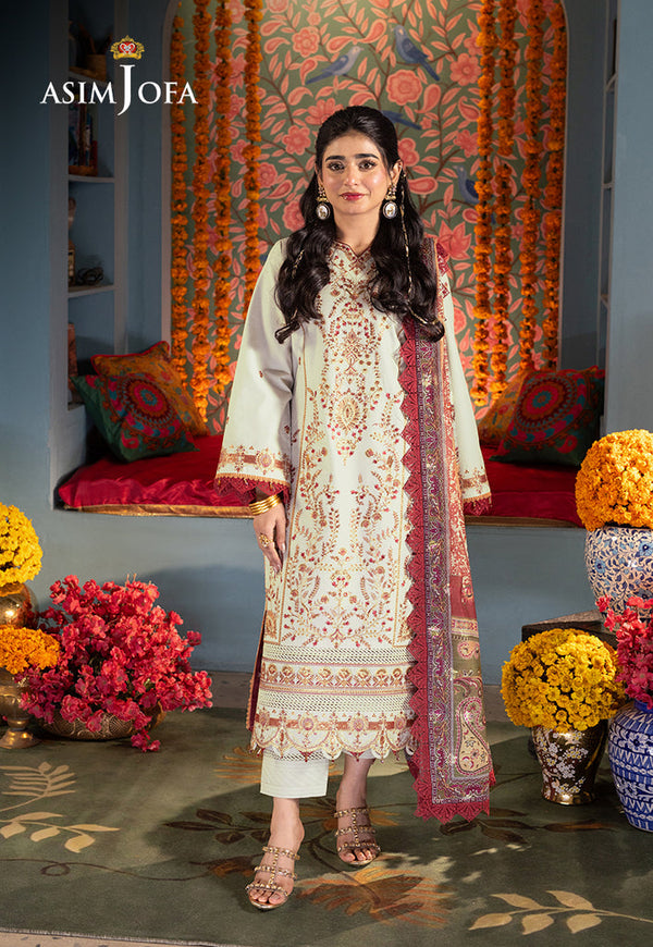 AJRA-09 EMBROIDERED LAWN 3 PCS