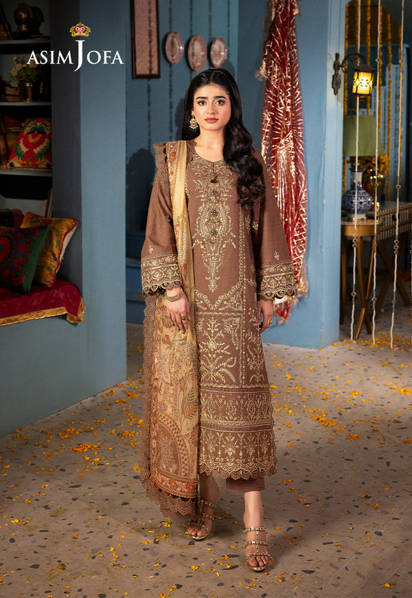 AJRA-28 EMBROIDERED JACQUARD 3 PCS