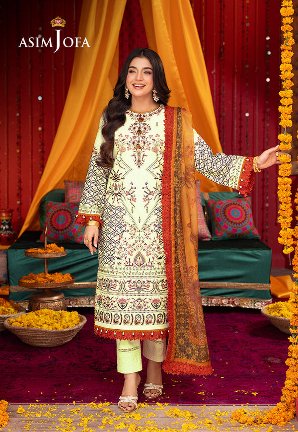 AJRA-15 EMBROIDERED LAWN  3 PCS