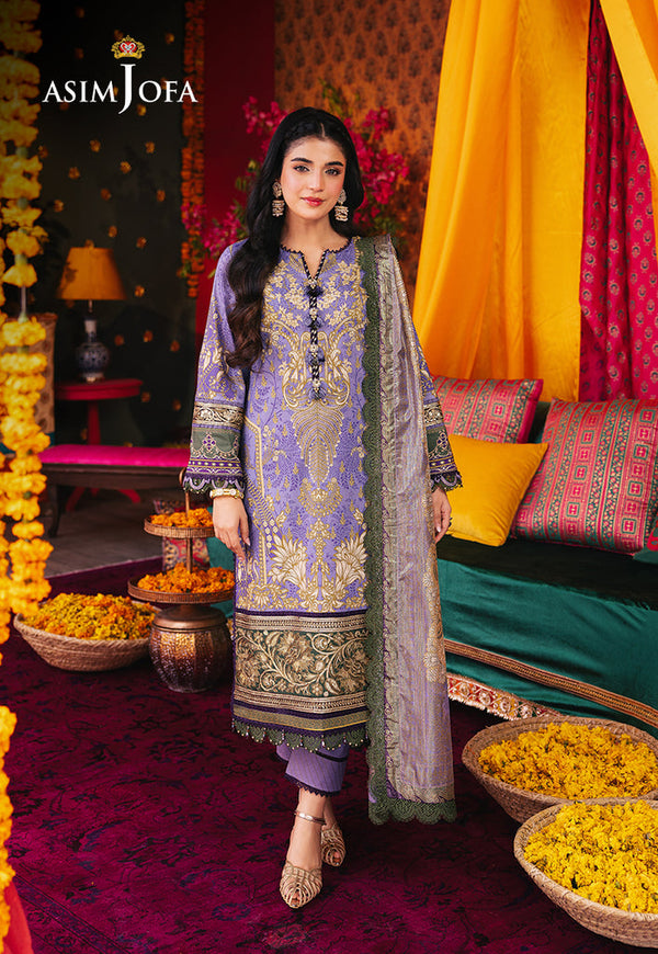 AJRA-17 EMBROIDERED LAWN 3 PCS