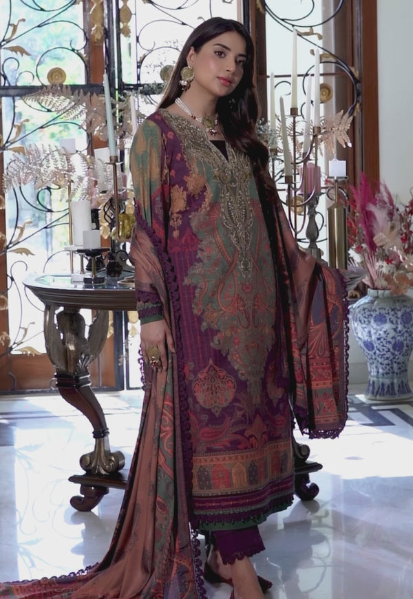 AJIW-07 EMBROIDERED KHADDAR 3 PCS